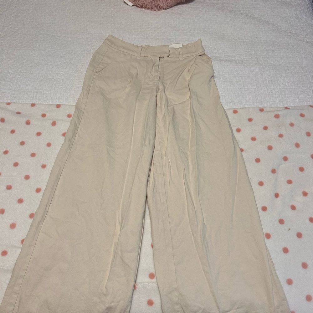 American Eagle Outfitters Tan Wide-Leg Pants